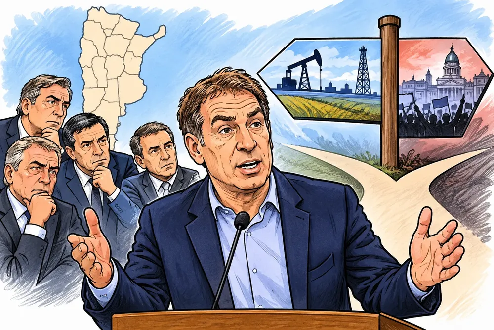 Discurso entre dos caminos argentinos
