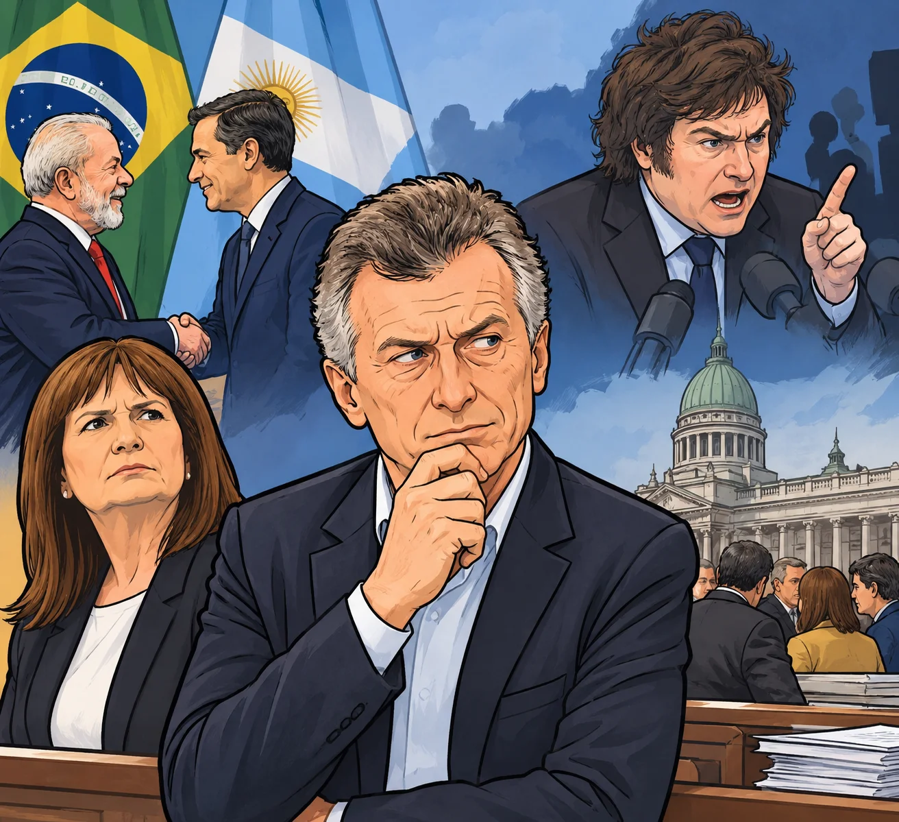Encrucijada política entre banderas y poder