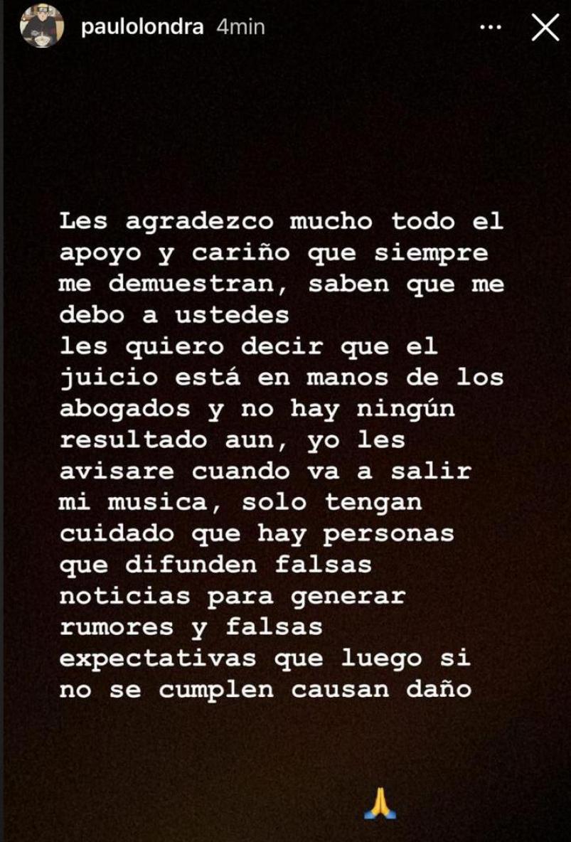 paulo londra juicio productora