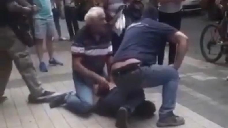 ladron atrapado centro