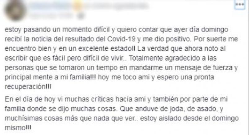 descargo en redes sociales